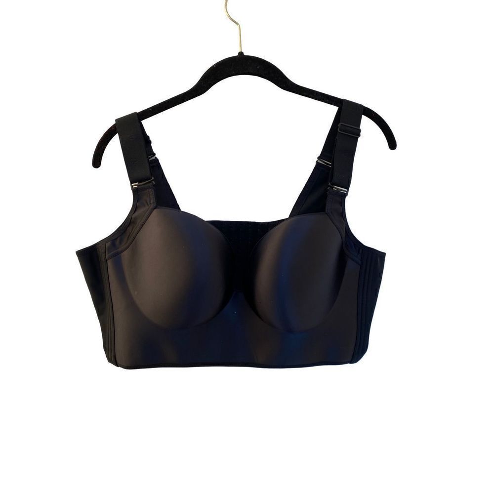 Plus size women’s molded cup black bra size 44